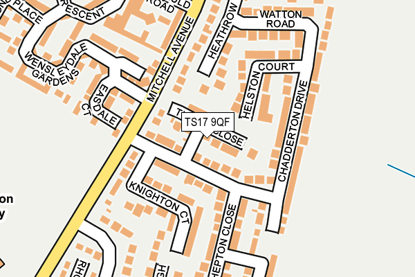 TS17 9QF map - OS OpenMap – Local (Ordnance Survey)