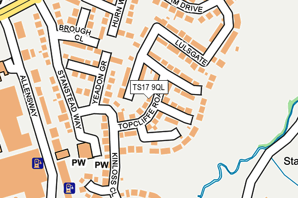 TS17 9QL map - OS OpenMap – Local (Ordnance Survey)