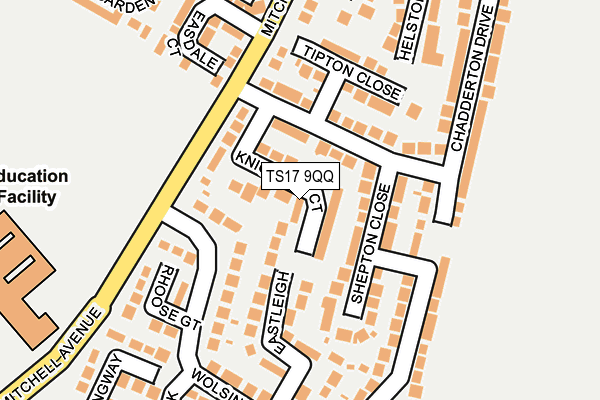 TS17 9QQ map - OS OpenMap – Local (Ordnance Survey)