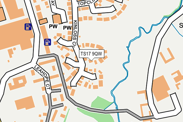 TS17 9QW map - OS OpenMap – Local (Ordnance Survey)