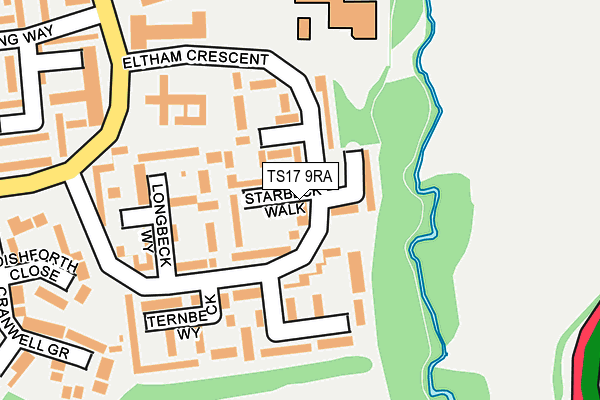 TS17 9RA map - OS OpenMap – Local (Ordnance Survey)