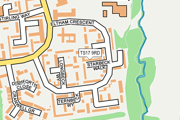TS17 9RD map - OS OpenMap – Local (Ordnance Survey)