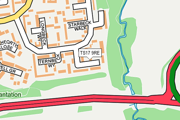 TS17 9RE map - OS OpenMap – Local (Ordnance Survey)