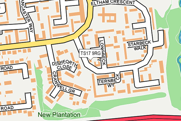 TS17 9RG map - OS OpenMap – Local (Ordnance Survey)