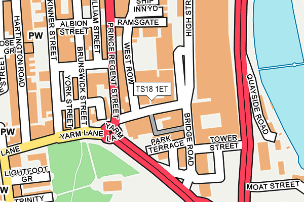 TS18 1ET map - OS OpenMap – Local (Ordnance Survey)