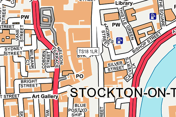 TS18 1LR map - OS OpenMap – Local (Ordnance Survey)