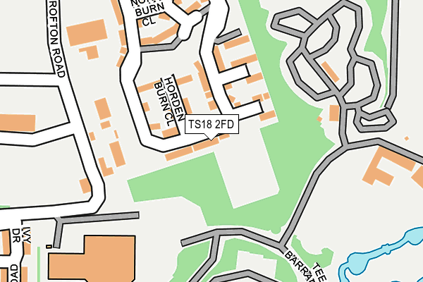 TS18 2FD map - OS OpenMap – Local (Ordnance Survey)