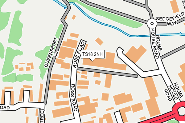 TS18 2NH map - OS OpenMap – Local (Ordnance Survey)