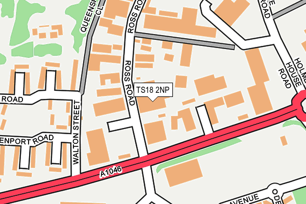 TS18 2NP map - OS OpenMap – Local (Ordnance Survey)