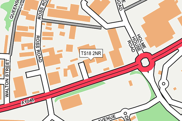 TS18 2NR map - OS OpenMap – Local (Ordnance Survey)