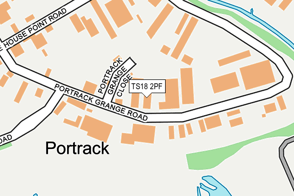 TS18 2PF map - OS OpenMap – Local (Ordnance Survey)