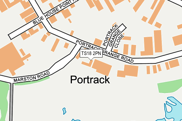 TS18 2PN map - OS OpenMap – Local (Ordnance Survey)