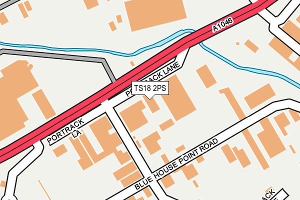 TS18 2PS map - OS OpenMap – Local (Ordnance Survey)