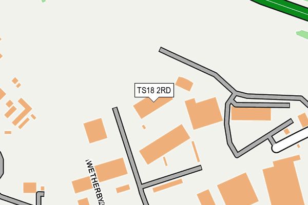 TS18 2RD map - OS OpenMap – Local (Ordnance Survey)