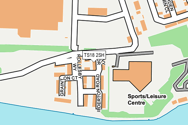TS18 2SH map - OS OpenMap – Local (Ordnance Survey)