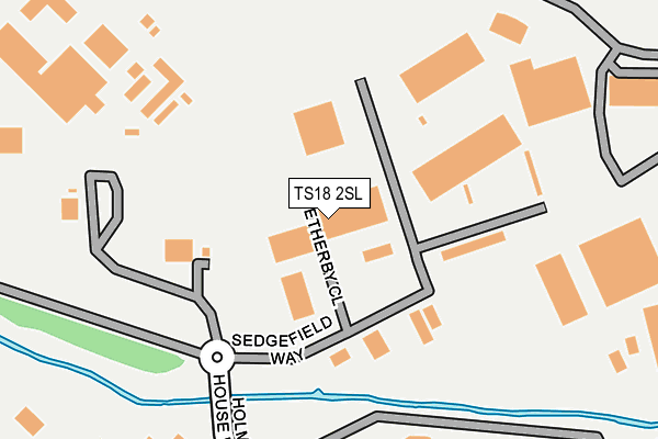 TS18 2SL map - OS OpenMap – Local (Ordnance Survey)