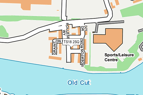 TS18 2SQ map - OS OpenMap – Local (Ordnance Survey)