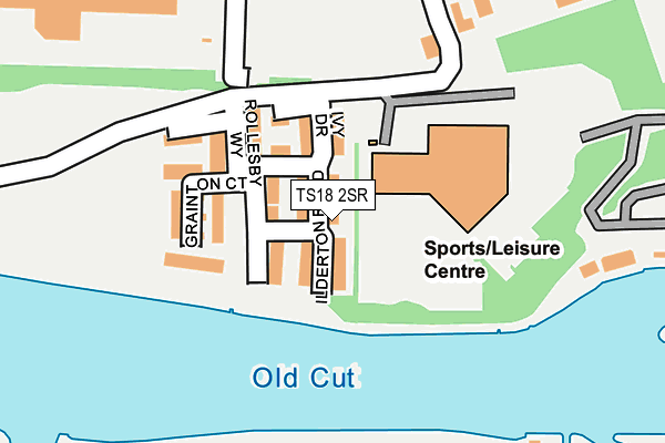 TS18 2SR map - OS OpenMap – Local (Ordnance Survey)