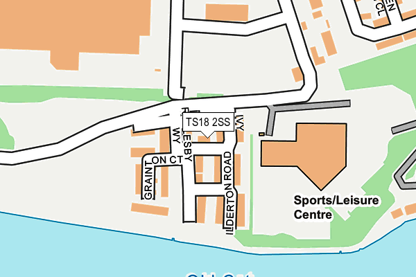 TS18 2SS map - OS OpenMap – Local (Ordnance Survey)