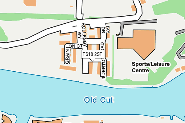 TS18 2ST map - OS OpenMap – Local (Ordnance Survey)