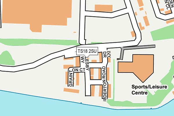 TS18 2SU map - OS OpenMap – Local (Ordnance Survey)