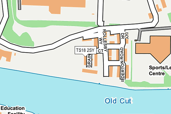 TS18 2SY map - OS OpenMap – Local (Ordnance Survey)