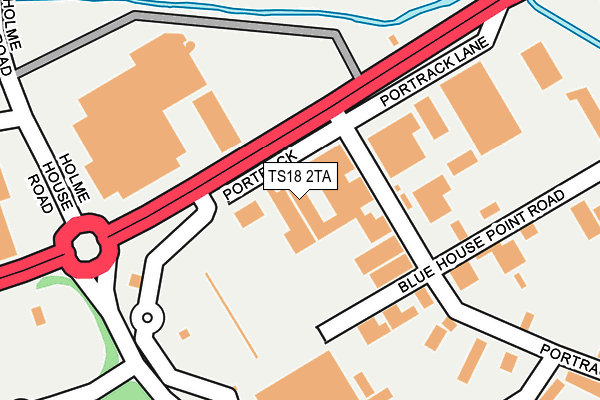 TS18 2TA map - OS OpenMap – Local (Ordnance Survey)