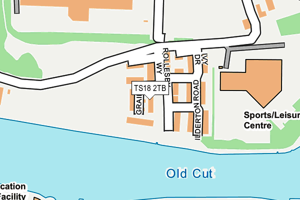 TS18 2TB map - OS OpenMap – Local (Ordnance Survey)