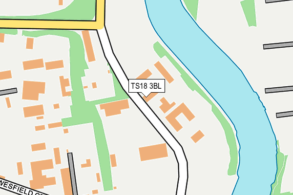 TS18 3BL map - OS OpenMap – Local (Ordnance Survey)