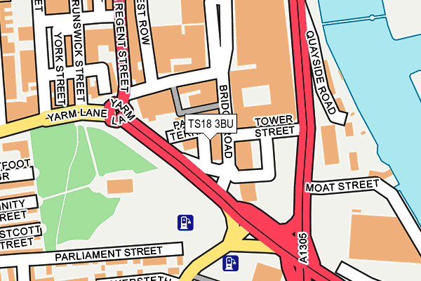 TS18 3BU map - OS OpenMap – Local (Ordnance Survey)