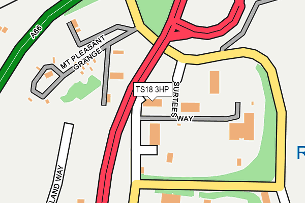 TS18 3HP map - OS OpenMap – Local (Ordnance Survey)