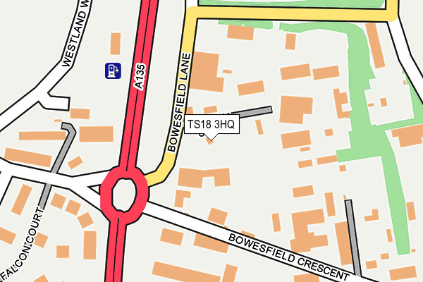 TS18 3HQ map - OS OpenMap – Local (Ordnance Survey)