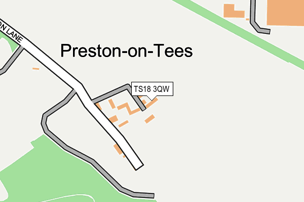 TS18 3QW map - OS OpenMap – Local (Ordnance Survey)