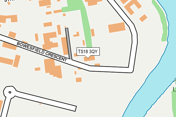 TS18 3QY map - OS OpenMap – Local (Ordnance Survey)