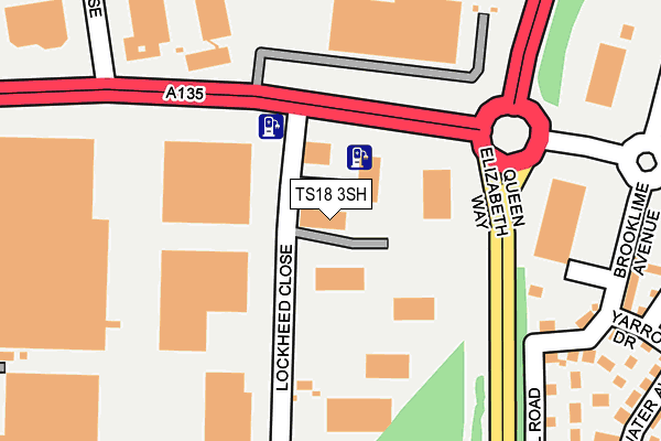 TS18 3SH map - OS OpenMap – Local (Ordnance Survey)