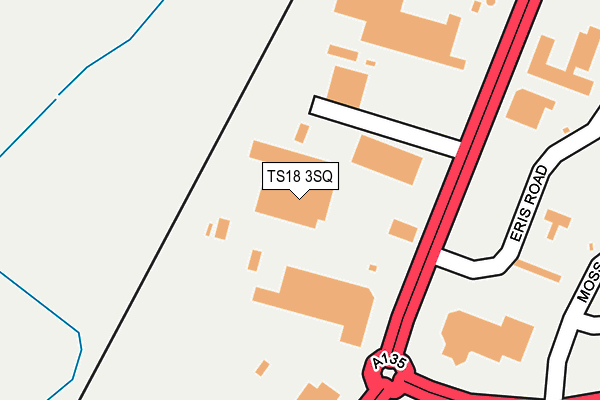 TS18 3SQ map - OS OpenMap – Local (Ordnance Survey)