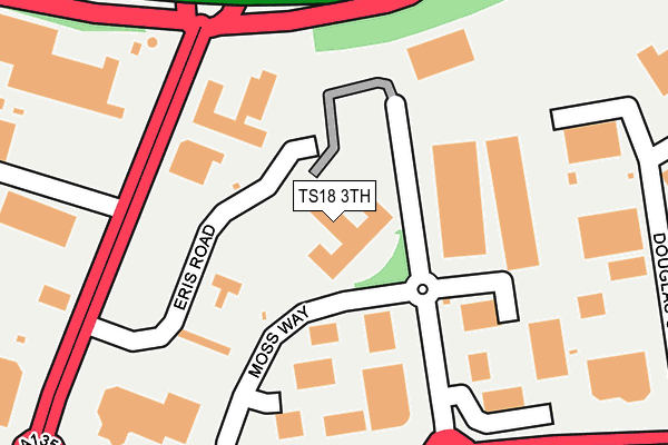 TS18 3TH map - OS OpenMap – Local (Ordnance Survey)