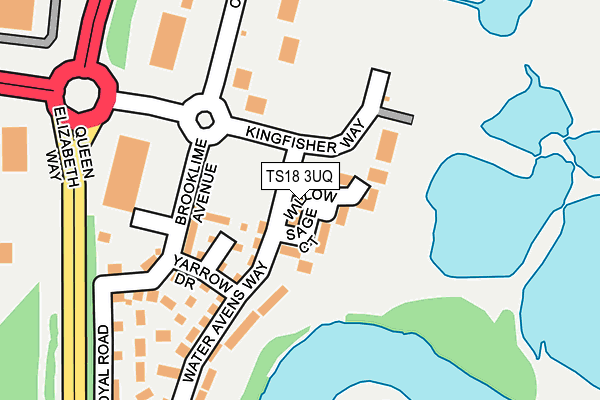 TS18 3UQ map - OS OpenMap – Local (Ordnance Survey)