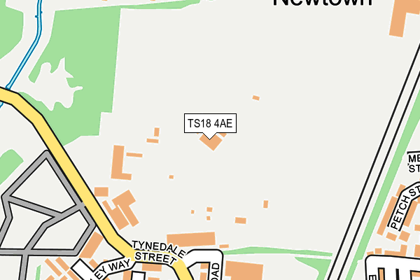 TS18 4AE map - OS OpenMap – Local (Ordnance Survey)