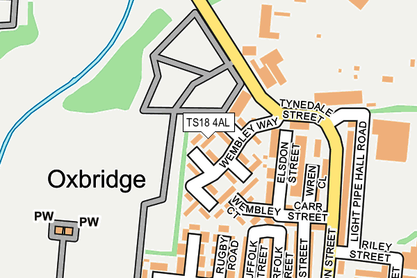 TS18 4AL map - OS OpenMap – Local (Ordnance Survey)