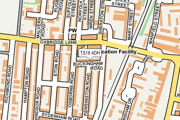 TS18 4DH map - OS OpenMap – Local (Ordnance Survey)