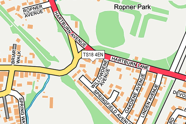 TS18 4EN map - OS OpenMap – Local (Ordnance Survey)