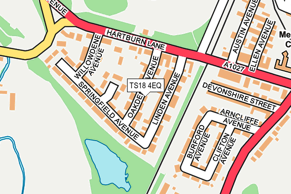 TS18 4EQ map - OS OpenMap – Local (Ordnance Survey)
