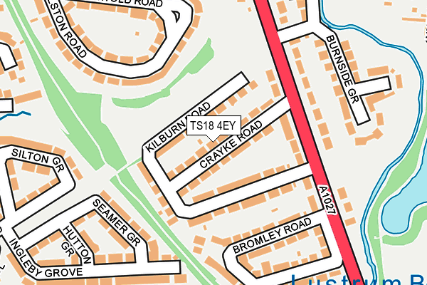 TS18 4EY map - OS OpenMap – Local (Ordnance Survey)