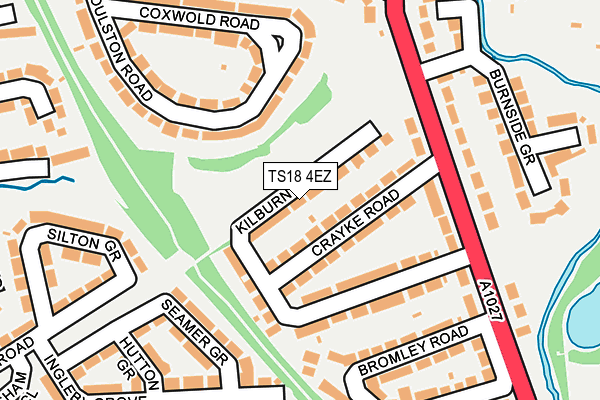 TS18 4EZ map - OS OpenMap – Local (Ordnance Survey)