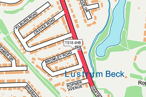 TS18 4HB map - OS OpenMap – Local (Ordnance Survey)