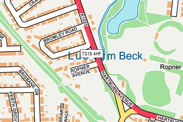 TS18 4HF map - OS OpenMap – Local (Ordnance Survey)