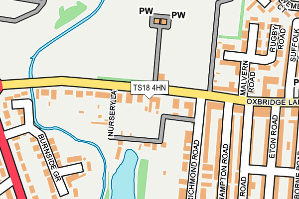 TS18 4HN map - OS OpenMap – Local (Ordnance Survey)