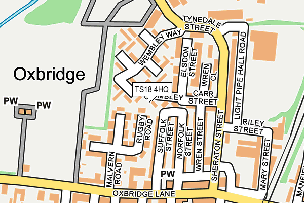 TS18 4HQ map - OS OpenMap – Local (Ordnance Survey)