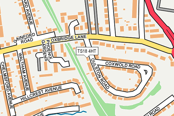 TS18 4HT map - OS OpenMap – Local (Ordnance Survey)